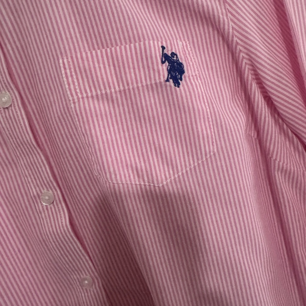 Kids Polo Pink Striped Shirt - Picture 2 of 4